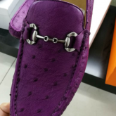 LA-1603 政泽妮 鸵鸟皮豆豆鞋真皮男鞋夏季休闲平底驾车鞋真皮软底懒人鞋