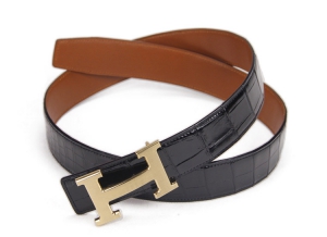 F-A-1102 政泽妮 整条无拼接 美洲鳄鱼肚皮腰带 男士鳄鱼光面皮带