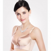 AA-302  政泽妮 无钢圈 一片式 光面无痕 上薄下厚  性感深V 舒适 聚拢调整型 文胸 套装