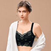 政泽妮 2023春夏新品  AA-1505 全罩杯  无钢圈 六排扣 薄杯 调整型 美背 轻薄 大胸显小  文胸套装